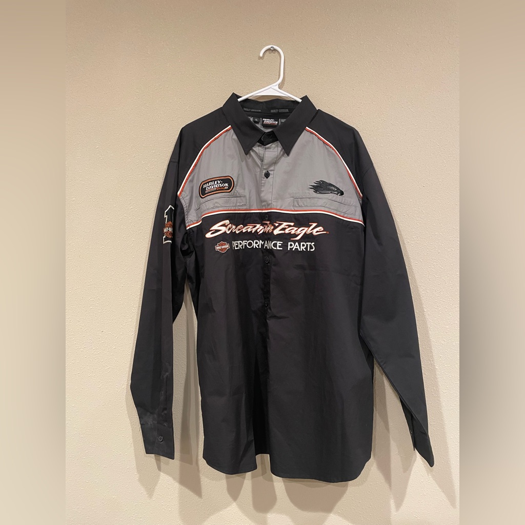 Harley-Davidson Black And Gray Shirt Jacket